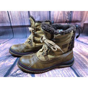 Pajar Canada Brown Lined Winter Snow Boots Womens 39 / 8-8.5 (v7k)